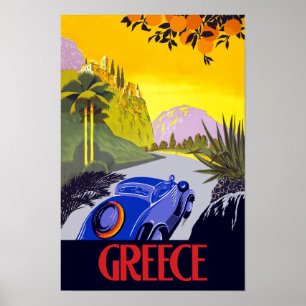 poster de voyage en Grèce