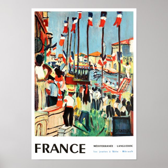 Poster de voyage France vintage (Devant)