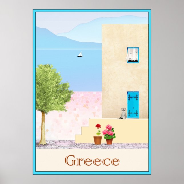 Poster de voyage Grèce (Devant)