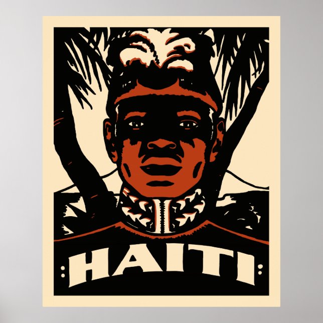 Poster de voyage Haïti vintage (Devant)
