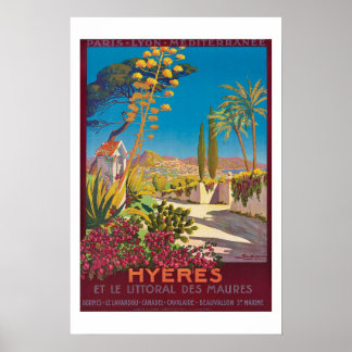 Poster de voyage Hyères France