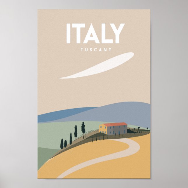 poster de voyage Italie Toscane (Devant)