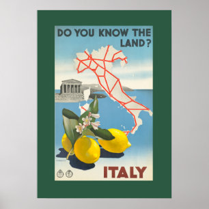Poster de voyage Italie vintage