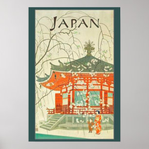 Poster de voyage japonais vintage