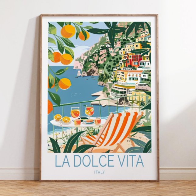 Poster de voyage La Dolce Vita, Décor mural Italie (Créateur téléchargé)