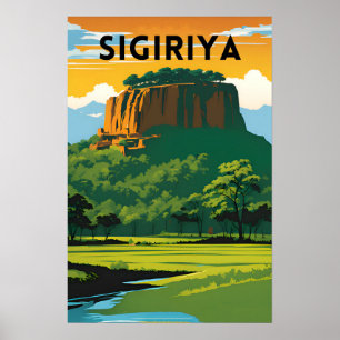 Poster de voyage minimal Sigiriya