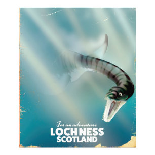 Poster de voyage monstre Loch Ness Scotland
