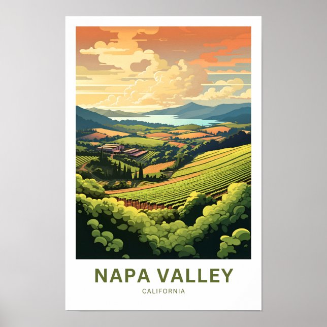 Poster de voyage Napa Valley California (Devant)