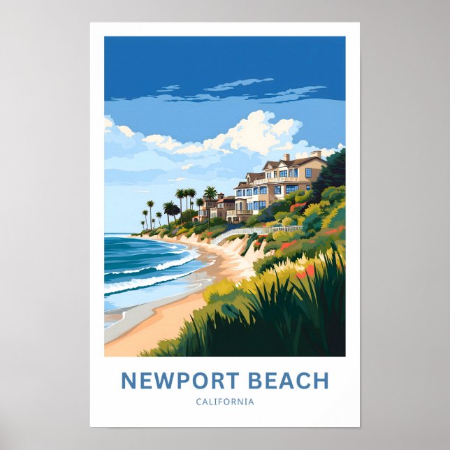 Poster de voyage Newport Beach California (Devant)