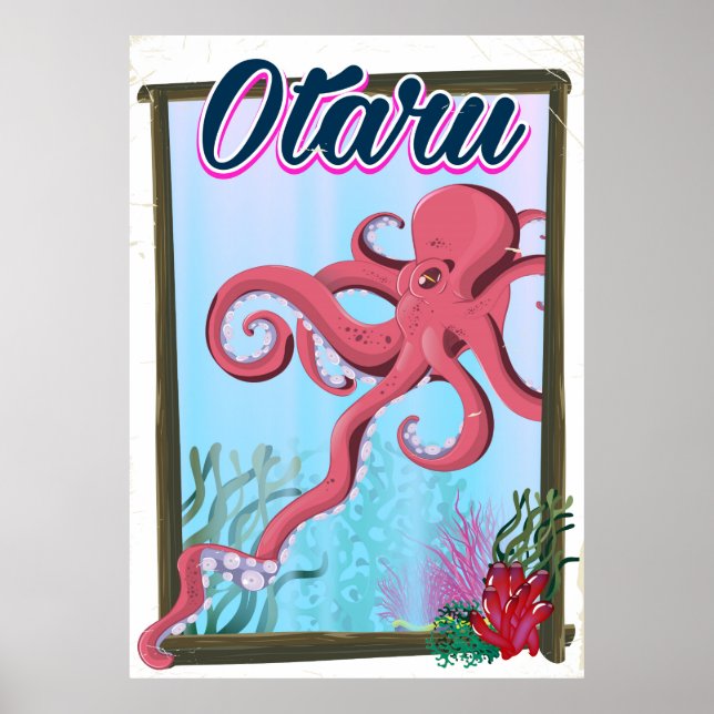 Poster de voyage Otaru Japan Squid (Devant)