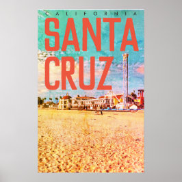 Poster de voyage Père Noël Cruz vintage