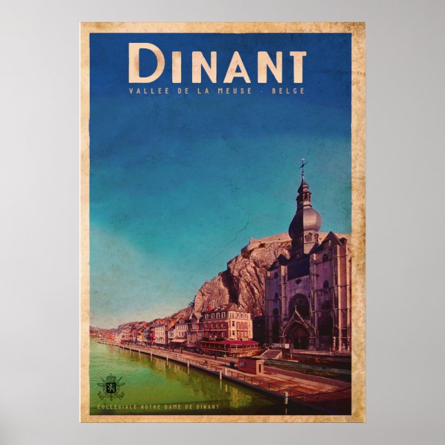 Poster de voyage pour dinant vintage (Devant)