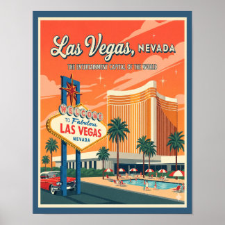 Poster de voyage Retro Las Vegas Nevada