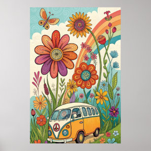 Poster de voyage Retro Vibe Road