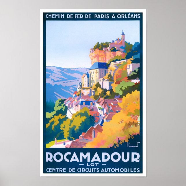 Poster de voyage Rocamadour France vintage (Devant)