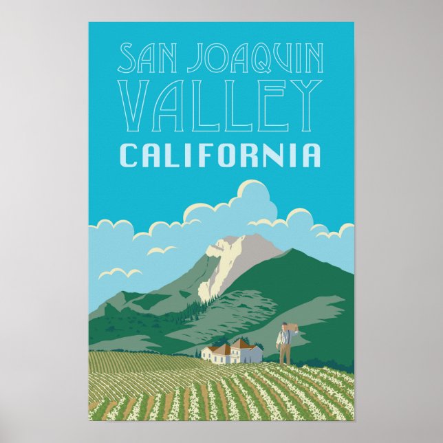 Poster de voyage San Joaquin Valley California (Devant)