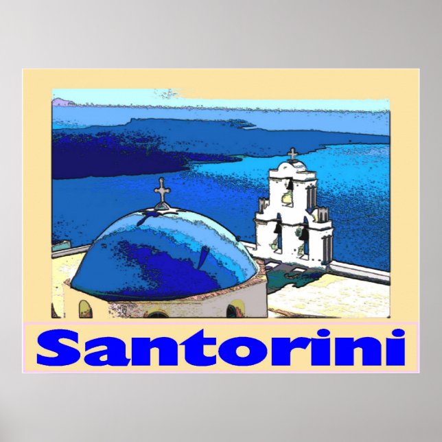 Poster de voyage Santorini Greese (Devant)