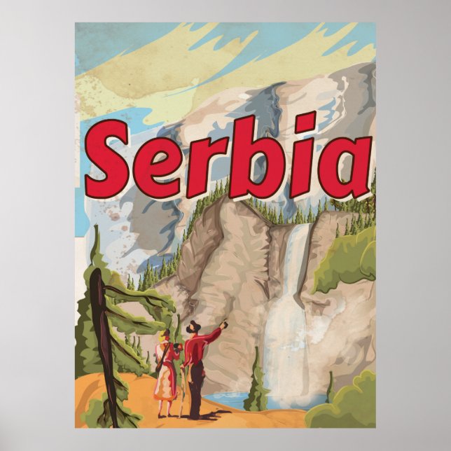Poster de voyage Serbie vintage (Devant)