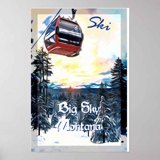 Poster de voyage Ski Big Sky Montana (Devant)
