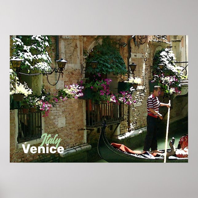 Poster de voyage Venice Gondolier (Devant)