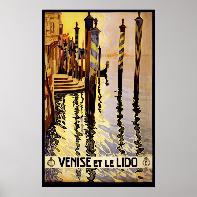 poster de voyage "Venise et le Lido" Italie (Devant)
