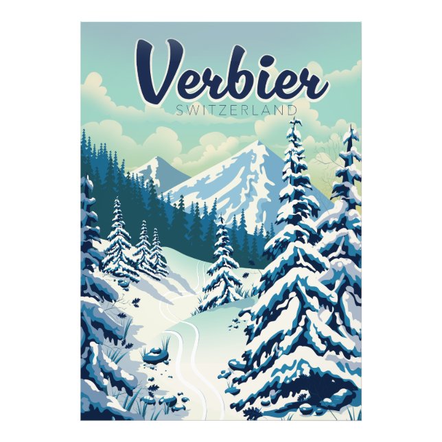 Poster de voyage Verbier Suisse (Devant)