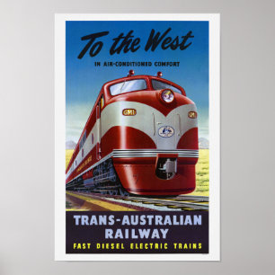 Poster de voyage vers West Australia Railway