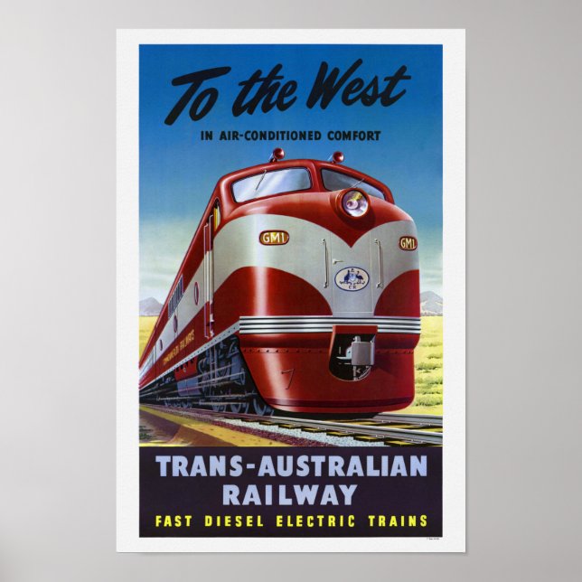 Poster de voyage vers West Australia Railway (Devant)