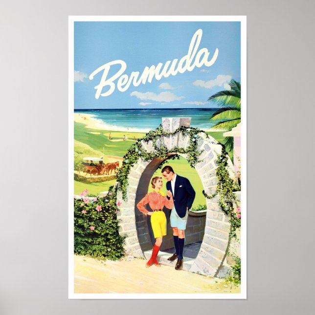 Poster de voyage vintage Bermudes (Devant)