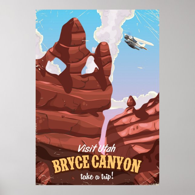 Poster de voyage vintage Bryce Canyon (Devant)