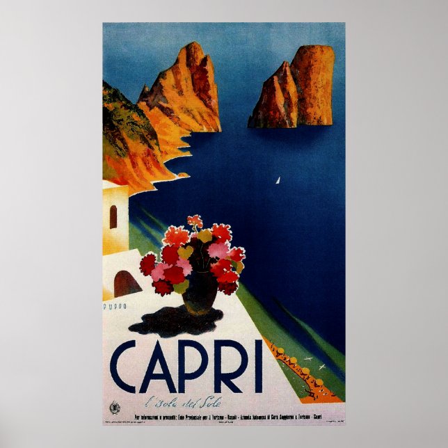 Poster de voyage vintage Capri (Devant)