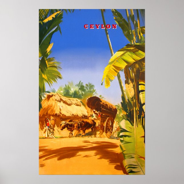 poster de voyage vintage Ceylan (Devant)
