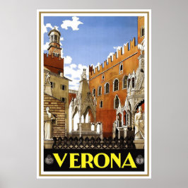 Poster de voyage Vintage italien "Vérone"