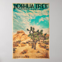 Poster de voyage vintage Joshua Tree