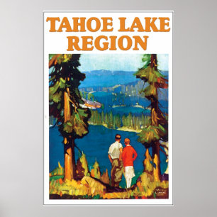 Poster de voyage vintage Lake Tahoe