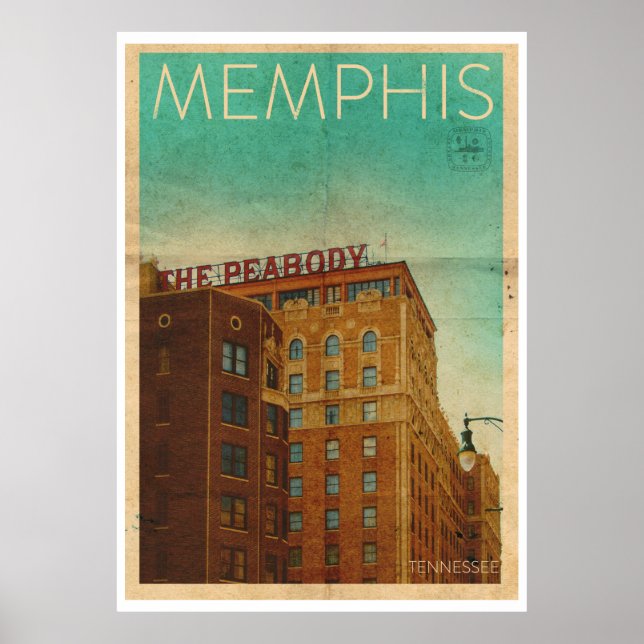Poster de voyage vintage Memphis (Devant)