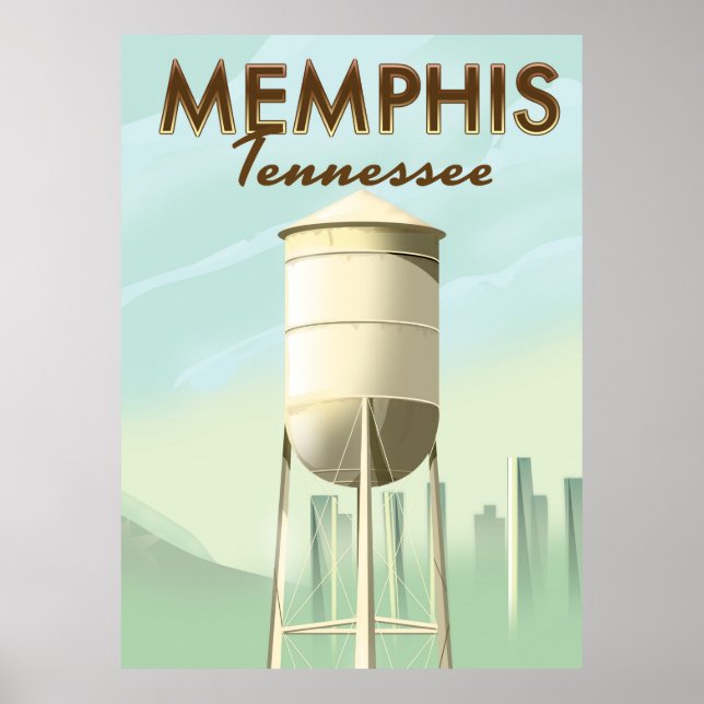 poster de voyage vintage Memphis Tennessee (Devant)