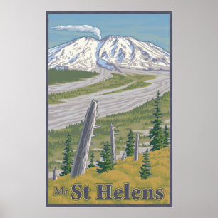 Poster de voyage vintage Mount St. Helens