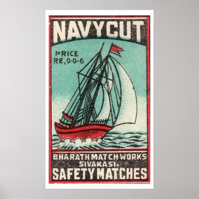 Poster de voyage vintage Navy Cut (Devant)