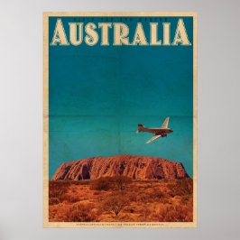 Poster de voyage vintage Red Centre Australie