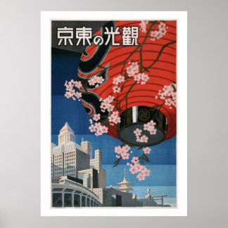 Poster de voyage vintage Tokyo, Japon