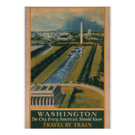 Poster de voyage vintage Washington DC