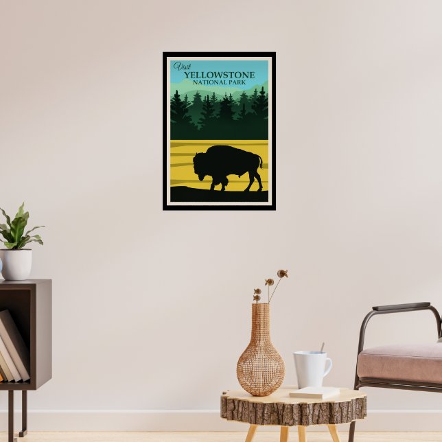 Poster de voyage Yellowstone, Wyoming (Salon 3)