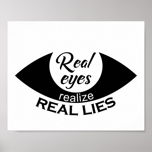 Poster De vrais yeux réalisent de vrais mensonges (Devant)