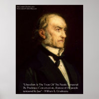 Poster de William Gladstone "Libéraux et conservat