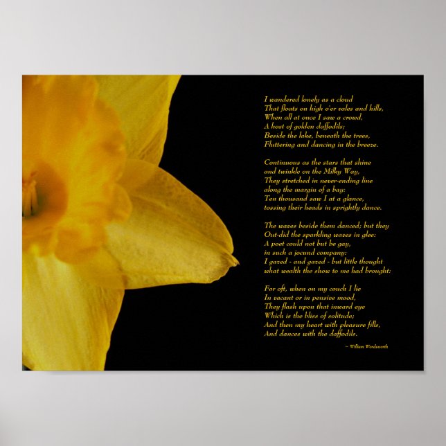 Poster de William Wordsworth Daffodils (Devant)