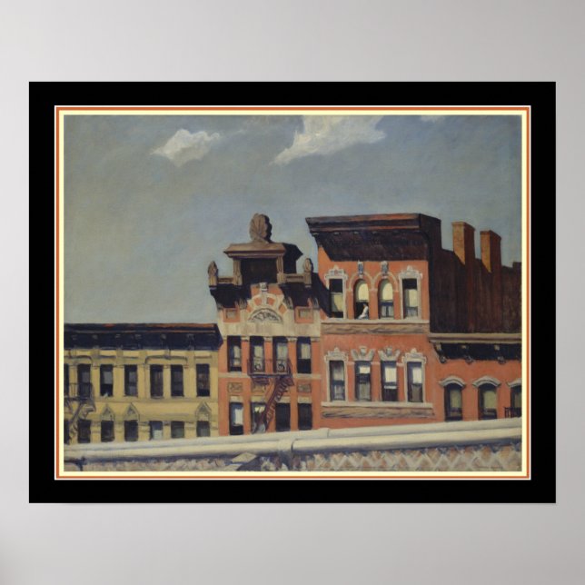 Poster De Williamsburg Bridge par Edward Hopper (Devant)