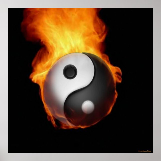 Poster de Yin Yang sur Fire (Devant)