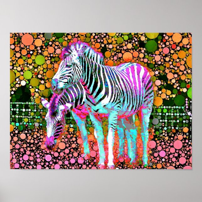 Poster de Zebra Pop Art (Devant)