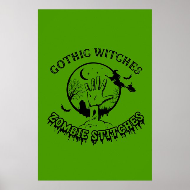 Poster de Zombie sorcières gothiques (24x36) (Devant)